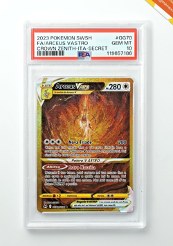 Pokemon PSA 10 Arceus Vastro #GG70 Full Art Zenith Regale 2023 Italiano - Image 1