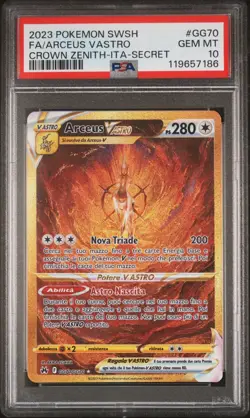 Pokemon PSA 10 Arceus Vastro #GG70 Full Art Zenith Regale 2023 Italiano - Image 2