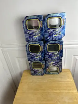 Pokemon Empty 6 X Large Tins L18cm, W14.5cm, H 8cm Ref D - Image 1
