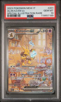 Pokemon PSA 10 Alakazam #201 MEW IT Special Illustration Rare 2023 Italiano - Image 2