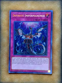 Yugioh Infinite Impermanence FLOD-EN077 Secret Rare 1st Ed MP - Image 1