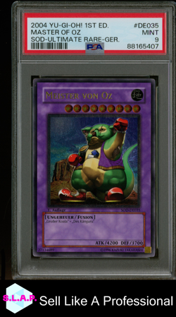 MASTER OF OZ ULTI. RARE-GER. YU-GI-OH! SOD-SOUL OF THE DUELIST 2004 DE035 PSA 9 - Image 1