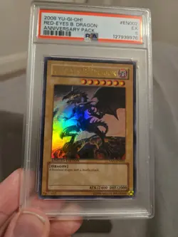 Yu-Gi-Oh! TCG Red Eyes Black Dragon YAP1-EN002 Anniversary Pack, PSA 5 - Image 1