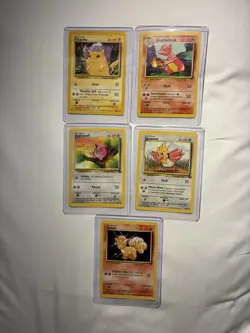 Pokemon Cards WOTC 1999 Bundle X 5 Cards Vintage Great Condition With Holders - Image 1