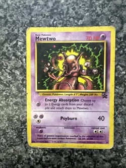Pokemon TCG Mewtwo Black Star Promo Card 14 WOTC Movie Promo - HP - Image 1