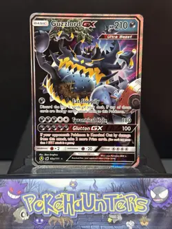 Pokemon Card Guzzlord GX 63a/111 Crimson Invasion Holo Ultra Rare Played - Image 1