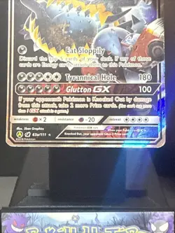 Pokemon Card Guzzlord GX 63a/111 Crimson Invasion Holo Ultra Rare Played - Image 4