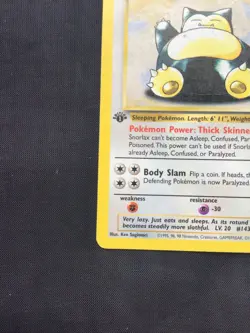 Pokemon Cards: 1st Edition Jungle Rare: Snorlax 27/64 - Image 5