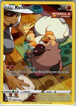 Rockruff TG07/TG30 SWSH12: Silver Tempest Trainer Gallery - Pokemon Card - NM - Image 1