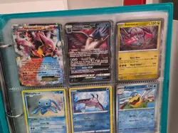 Pokemon Huge Lot Of Binder Storage Tin Collection 180+ Cards W/ 48 Holos & More - Image 3