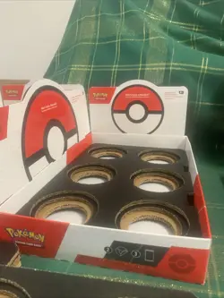 2-Pokemon Trading Card Game PokeBall Collectors Tin Storage Displays only - Image 2
