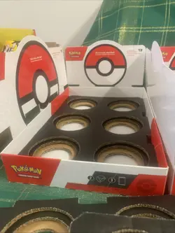 2-Pokemon Trading Card Game PokeBall Collectors Tin Storage Displays only - Image 3