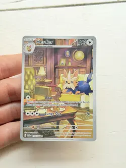 Pokemon White Flare Illustration Rare Herdier Card 155/086 Pokemon TCG - Image 1