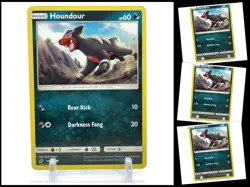 Pokemon Sun & Moon Crimson Invasion 58/111 Houndour 4X Mint/NM 4 Card Playset X4 - Image 1