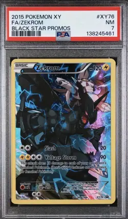 Pokemon XY Black Star Promo Full Art Card Zekrom XY76 PSA 7 - Image 1