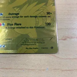 Pokemon TCG Reshiram Full Art Secret Rare Holo Card Legendary Treasures 114/113 - Image 5