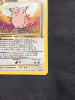 Pokemon Cards: 1st Edition Jungle Rare: Clefable 17/64 - Image 4