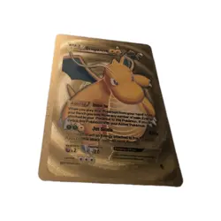 Pokemon Dragonite EX Gold Fan Art Card - Image 1