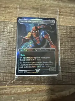 Magic The Gathering MTG Marvel Legends Spectacular Spider-Man Promo Card Sealed - Image 1