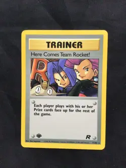 Pokemon Cards: Team Rocket 1st Edition Rare: Here Comes Team Rocket! 71/82 - Image 1