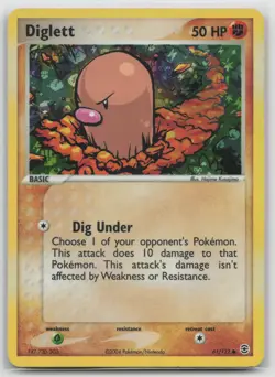 Pokemon Card Diglett Reverse Holo FireRed & LeafGreen LP+/NM 61/112 - Image 1