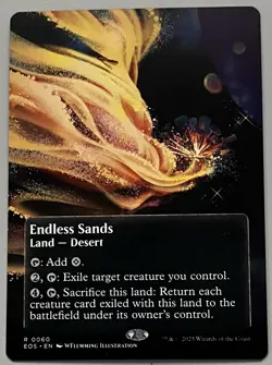 MTG Edge of Eternities: Stellar Sights Endless Sands Land - Desert RARE REG 0060 - Image 1