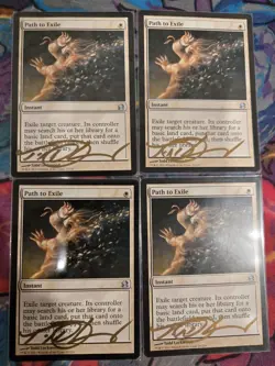 Playset Signed Path to Exile - Modern Masters (MMA) - MTG - Magic: The Gathering - Image 1