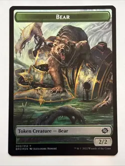 MTG The Brothers' War Powerstone / Bear Token Foil 007/002 NM - Image 2