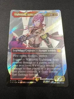 [Surge Foil] Lightning, Army of One Full Art MTG Final Fantasy English FIN-Gold - Image 1