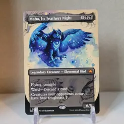 Maha, Its Feathers Night (Borderless) - Bloomburrow Regular - Image 1