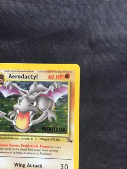 Pokemon Cards: 1st Edition Fossil Rare Holo Prerelease: Aerodactyl 1/62 - Image 4