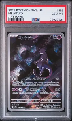 Pokemon PSA 10 Mewtwo #183 SV2a Card 151 Art Rare 2023 Japanese - Image 2