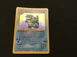 1999 Pokemon 1st edition shadowless base set Holo BLASTOISE NR/MINT - Image 1