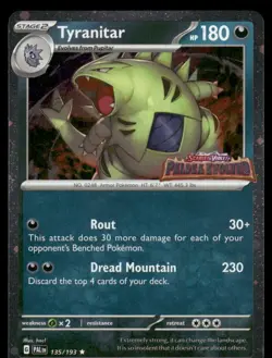 Tyranitar (Paldea Evolved Stamp) 135/193 Promo Holo NM Pokemon Miscellaneous Car - Image 1