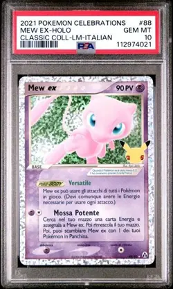 Pokemon PSA 10 Mew Ex #88 Holo Classic Collection Gran Festa 2021 Italiano - Image 2