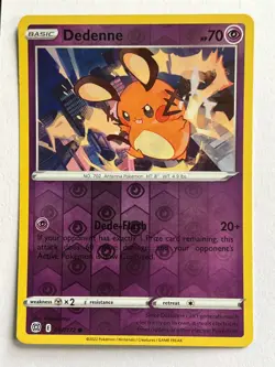 Dedenne 067/172 Reverse Holo Common Brilliant Stars Pokemon - Image 1