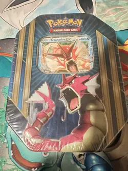 Pokemon XY TCG Spring 2016 Triple Power Tin GYARADOS EX FACTORY SEALED! - Image 1