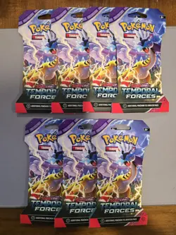 Pokemon Temporal Forces Sleeved Booster Packs X7 - Image 1