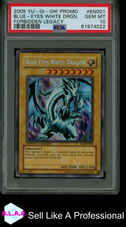 BLUE-EYES WHITE DRGN. FORBIDDEN LEGACY YU-GI-OH! PROMO 2005 EN001 PSA 10 - Image 1