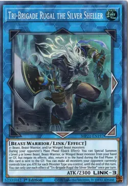 YuGiOh Card - (NM) Tri-Brigade Rugal Silver Sheller MP21-EN197 - 1st Super Rare - Image 1