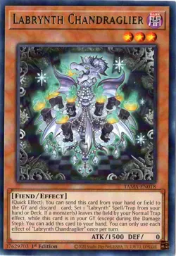 YuGiOh Card - (NM) Labrynth Chandraglier TAMA-EN018 - 1st Ed Rare - Image 1