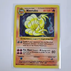 Ninetales Holo Unlimited Rare Pokemon TCG Card 12/102 Base Set - Image 1