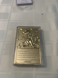 RARE Limited Edition 1999 23K Gold Plated Mewtwo Trading Card NEW IN BOX - Image 5