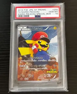 PSA10 Mario Pikachu 294/XY-P Special Box Limited Promo Pokemon Card Japanese - Image 1