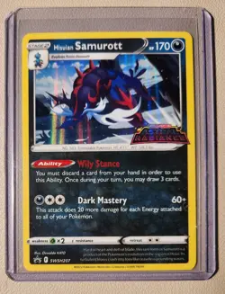 Hisuian Samurott SWSH207 Pokemon card SWSH black star promo holo foil NM - Image 1