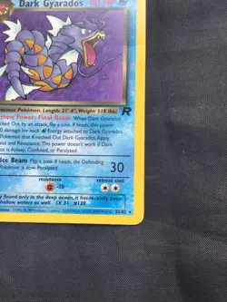 Pokemon Cards: Team Rocket 1st Edition Rare: Dark Gyarados 25/82 - Image 4