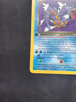 Pokemon Cards: Team Rocket 1st Edition Rare: Dark Gyarados 25/82 - Image 5