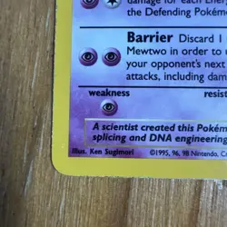 Pokemon TCG Mewtwo 10/102 Base Set Unlimited Holo Card - Image 3