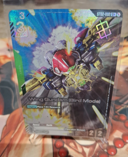 Wing Gundam (Bird Mode) Alternate Art Winner Foil ST02-002 C+ NM - TCG Card Game - Image 1