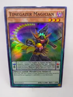 YU-GI-OH! Timegazer Magician. PEVO-EN012. 1st Edition Super Rare Card. TCG CCG - Image 1